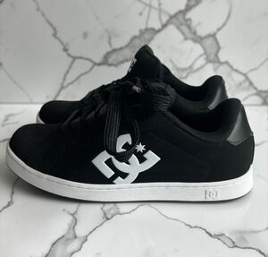 DC Court Graffik Mens Size 12 Black White Skate Shoes Sneakers Low Top